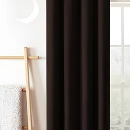 Lunar Days Brown Black Out Door Curtain-image-34