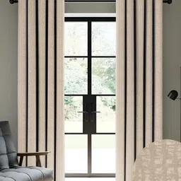 CASABLEU Brown 2 Pieces Self Design Black Out Door Curtain-picture-14