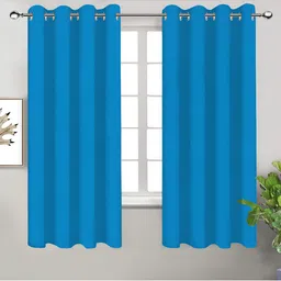 Airwill Blue 2 Pieces Room Darkening Window Curtain-picture-11