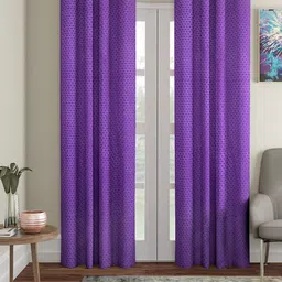 Aura Purple 2Pcs Regular Door Curtain-image-4