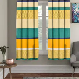 RRC Orange & Green 2 Pieces Sheer Window Curtain-picture-11