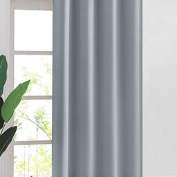 URBAN SPACE Grey 2-Pieces Black Out Window Curtains-picture-21