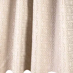 THE CONVERSION Beige Abstract Printed Jacquard Window Curtain image 3