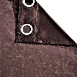 Home Sizzler Brown Black Out Long Door Curtain image 3