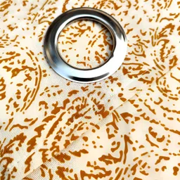 Lunar Days Yellow & White 3 Pieces Abstract Room Darkening Cotton Long Door Curtains image 3