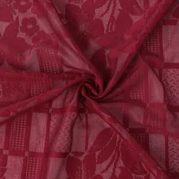 HOSTA HOMES Maroon Set of 4 Floral Door Curtain image 4