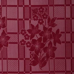 HOSTA HOMES Maroon Set of 4 Floral Door Curtain image 5