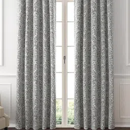 GM Grey Set of 2 Floral Room Darkening Door Curtains-picture-27