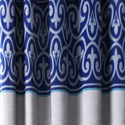 Home Sizzler Blue Set of 2 Printed Door Curtains image 2