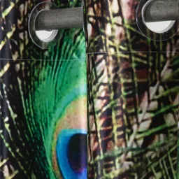 Home Sizzler Set Of 2 Printed Room Darkening Window Curtains image 4