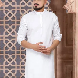 CELLUX Band Collar Long Sleeves Straight Kurta image 1