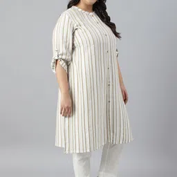 AURELIA Plus Size Striped Kurta image 3