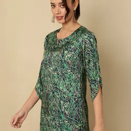 AKIMIA Botanical Printed Dobby Straight Kurti image 3