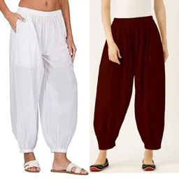 ushagarments Pure Cotton Solid Women ["Beige","Maroon"] Salwar-picture-27