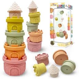 Stacking Baby Bath Toys for Kids Toddler Soft Activity Sensory Teething Toys-image-1