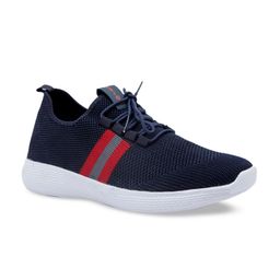 ASIAN Men Navy Blue Woven Design Sneakers-picture-19