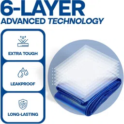 double kissan 36FTX18FT-80-B Tent - For Suitable For: Household Storage, Balcony Shade, 2-Wheeler Cover, Rain Protection image 3