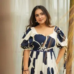 mirrortrendz Floral Print Viscose Rayon Stitched Straight Gown-picture-17