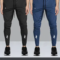 avolt Pack of 2 Men Self Design Multicolor Track Pants-picture-24