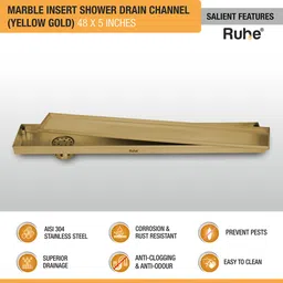 ruhe Floor Stainless Steel Push Down Strainer image 4