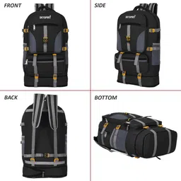 sky spirit Adventure Travel Rucksack & Backpack Combo for Men & Women Rucksack - 70 L image 5