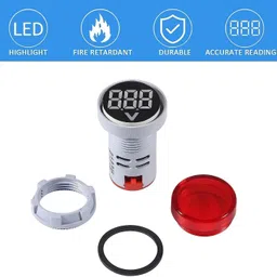 xyno AD16-22DSV 4pcs LED Voltage Meter Indicator AC 60-500V LED Voltmeter (Digital) Voltmeter image 5