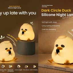 unzag A017 Dark-Circle Duck Silicone Night Light Three Brightness Adjustment Bedside Night Lamp image 5