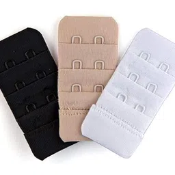 qoxolyz Women Bra Hook Extender Hook with Extra Elastic Women Bra Hook Extender Hook pack of 3 image 1