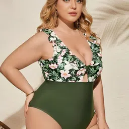 FIESTA RESORTWEAR Printed Sleeveless Top  & Brief Swim Set image 1