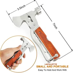 lafillette 10 In 1 Multifunctional Hammer Kit Bottle Opener Wire Cutter With Car Screw Driver FOR Home Camping Hiking Speciality Hammer image 3