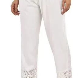 derzo Women Comfort Fit White Viscose Rayon Trousers-picture-20