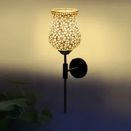 new era Antique Gold Wall Lamp with Mosaic Glass image 3