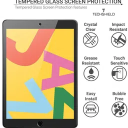 TECHSHIELD Tempered Glass Guard for Apple iPad 9th Gen 10.2 inch image 4