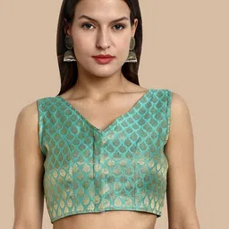 Vardha Ethnic Motifs Woven Design Saree Blouse-picture-41