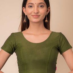 Bindigasm's Advi Self Design Cotton Stretchable Saree Blouse-picture-36