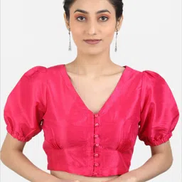 Llajja Puff Sleeves Non Padded Saree Blouse image 3