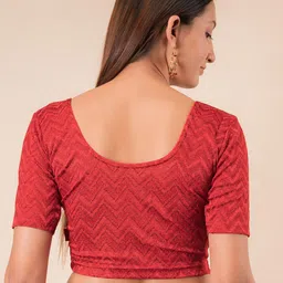 Bindigasm's Advi Woven Design Jacquard Saree Blouse image 4
