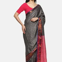 NOT YET by us Round Neck Back Stretch Saree Blouse image 4