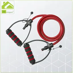 manogyam Combo Rope Rubber Bands for Fitness Resistance Tube with Metal Hand Gripper Fitness Accessory Kit Kit image 2