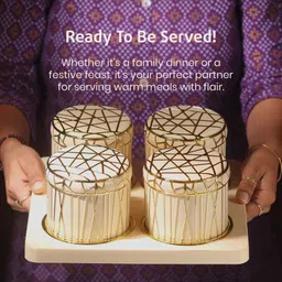 SELVEL Linex Airtight Dry Fruit Container Tray Set - 4 Container Serving Set image 5