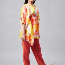 Stylo Bug Girls Multicoloured Printed Kurta and trouser image 3