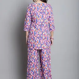 Dressitude Printed V-Neck Top With Trousers image 4