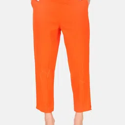 BAESD Women High-Rise Cotton Trousers With Belt-picture-15