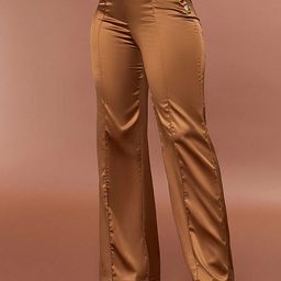 LULU & SKY Women Flared High-Rise Side Button Parallel Trousers-picture-36