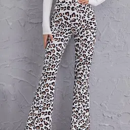 RAJOVATI Women Printed Comfort High-Rise Bootcut Trousers-picture-34