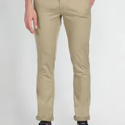 Arrow Sport Men Flat-Front Plain Slim Fit Smart Low-Rise Trousers-picture-14