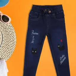 A-Okay Girls Slim Fit Mid-Rise Dark Shade Clean Look Denim Jeans-picture-12