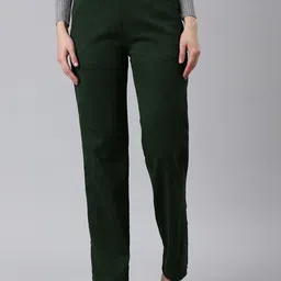 SHOWOFF Women Straight Fit High-Rise Trousers-image-79