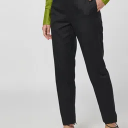 NOT SO PINK Women Black Regular Fit Trousers-image-67