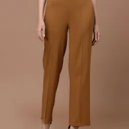 KASSUALLY Women Straight Fit High-Rise Pleated Trousers-image-56